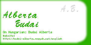 alberta budai business card